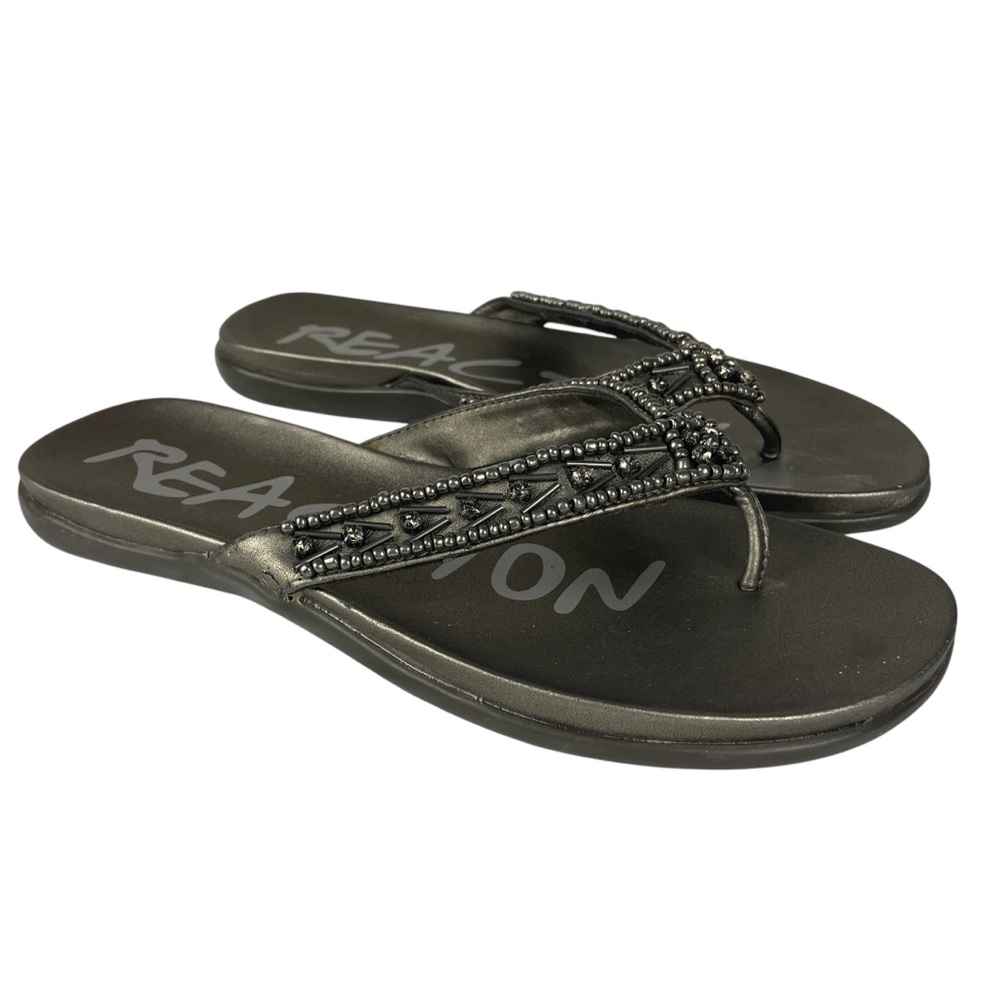 Kenneth Cole Reaction Womens Beaded Thong Sandals Size 10